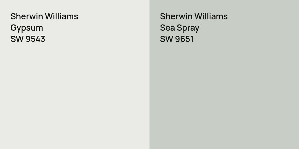 Sherwin Williams Gypsum vs. Sherwin Williams Sea Spray