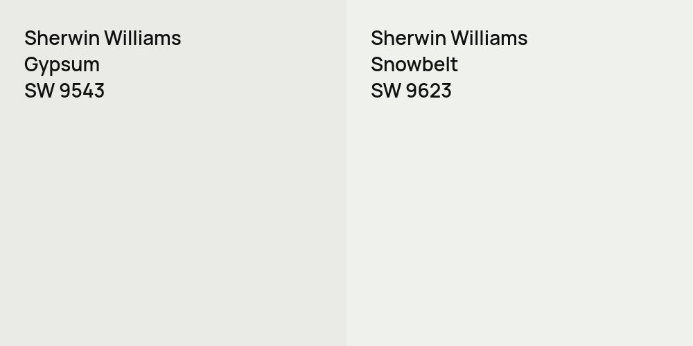 Sherwin Williams Gypsum vs. Sherwin Williams Snowbelt