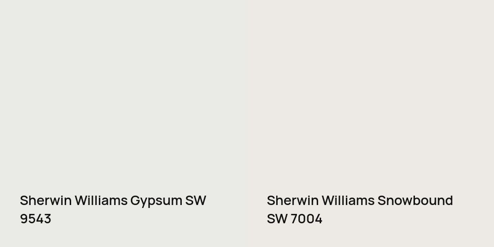 Sherwin Williams Gypsum vs. Sherwin Williams Snowbound