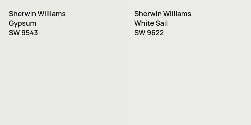 Sherwin Williams Gypsum vs. Sherwin Williams White Sail