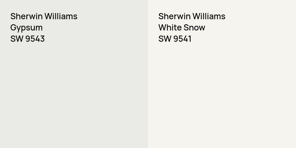 Sherwin Williams Gypsum vs. Sherwin Williams White Snow