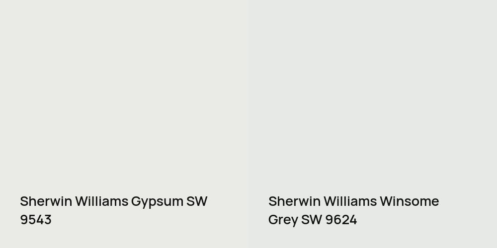 Sherwin Williams Gypsum vs. Sherwin Williams Winsome Grey