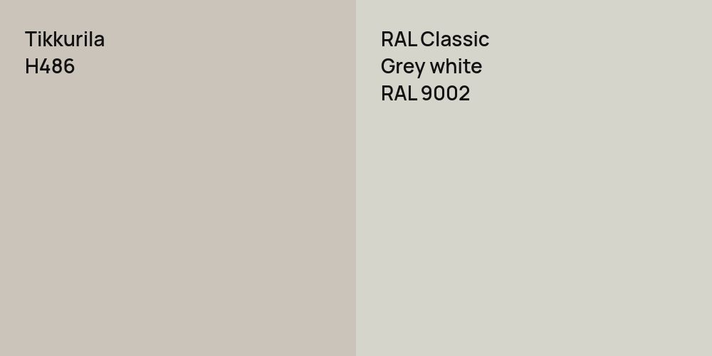 Tikkurila H486 vs. RAL Classic  Grey white