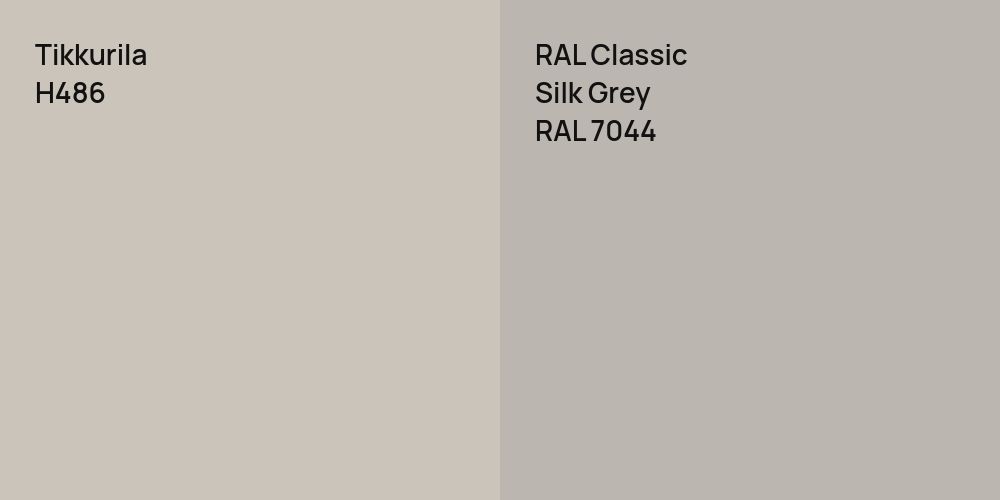 Tikkurila H486 vs. RAL Classic Silk Grey