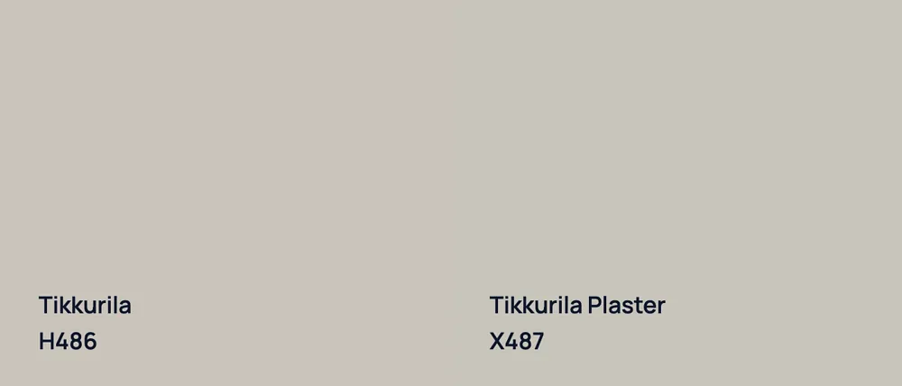 Tikkurila  H486 vs Tikkurila Plaster X487