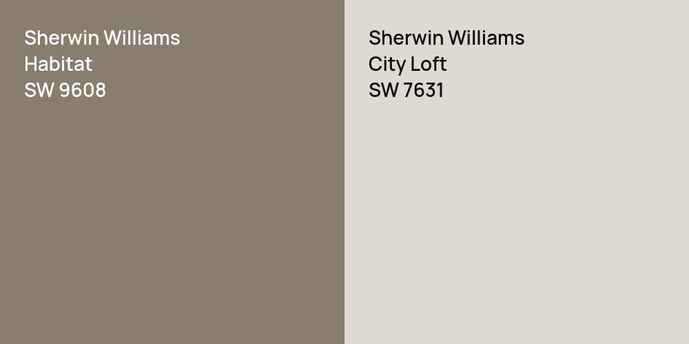 Sherwin Williams Habitat vs. Sherwin Williams City Loft