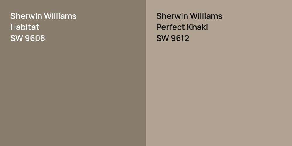 Sherwin Williams Habitat vs. Sherwin Williams Perfect Khaki