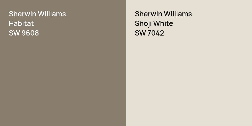 Sherwin Williams Habitat vs. Sherwin Williams Shoji White