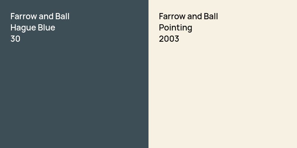 Farrow and Ball Hague Blue vs. Farrow and Ball Pointing