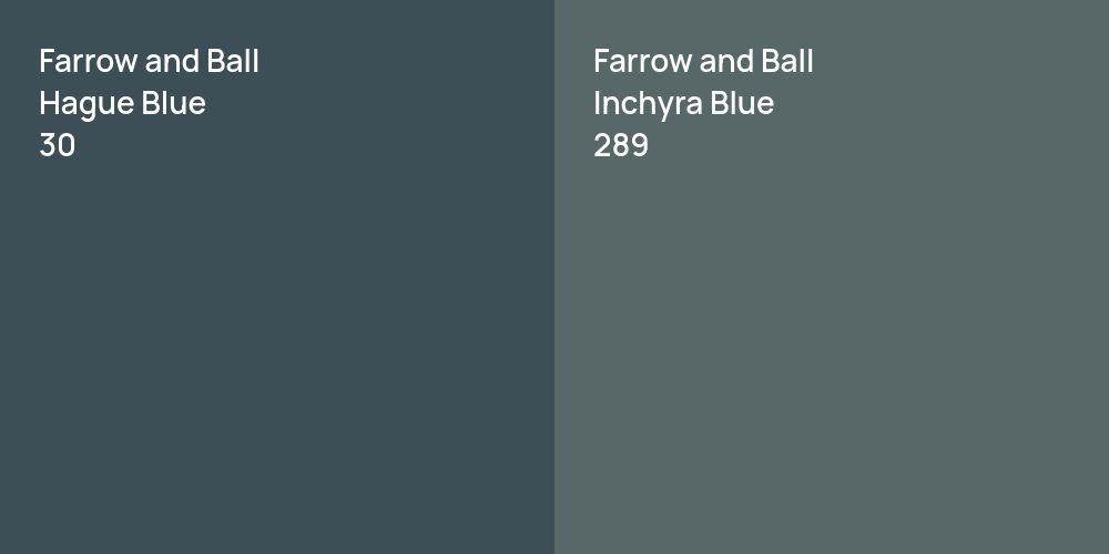 Farrow and Ball Hague Blue vs. Farrow and Ball Inchyra Blue