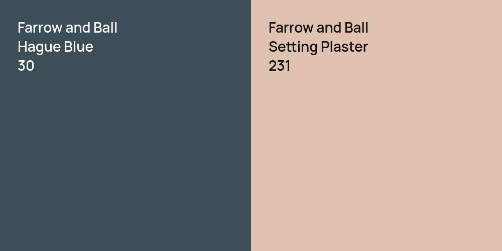 Farrow and Ball Hague Blue vs. Farrow and Ball Setting Plaster