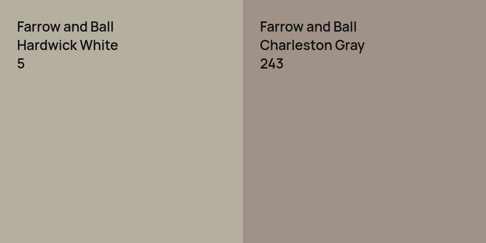 Farrow and Ball Hardwick White vs. Farrow and Ball Charleston Gray