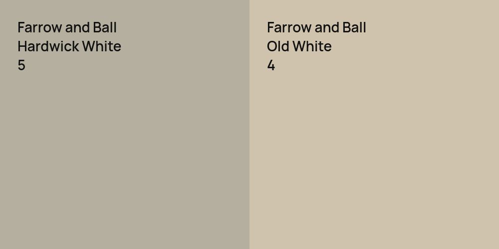 Farrow and Ball Hardwick White vs. Farrow and Ball Old White