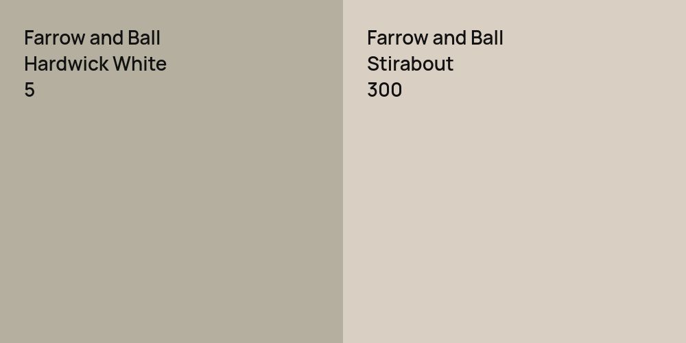 Farrow and Ball Hardwick White vs. Farrow and Ball Stirabout