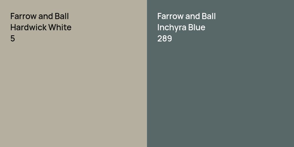 Farrow and Ball Hardwick White vs. Farrow and Ball Inchyra Blue