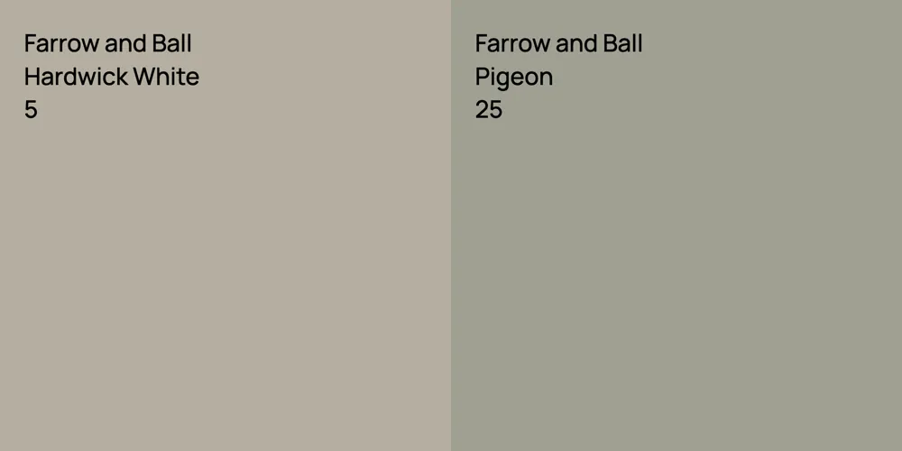 Farrow and Ball Hardwick White vs. Farrow and Ball Pigeon