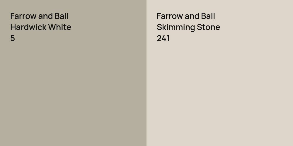 Farrow and Ball Hardwick White vs. Farrow and Ball Skimming Stone