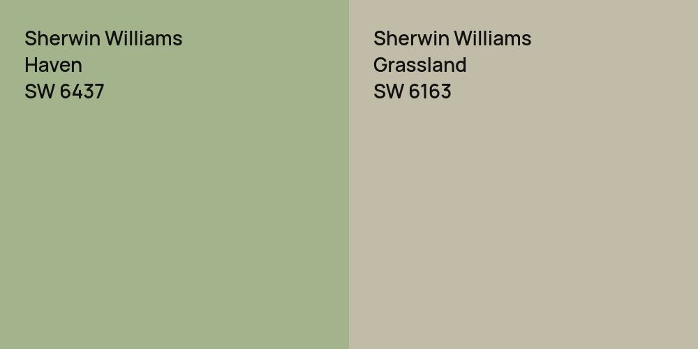 Sherwin Williams Haven vs. Sherwin Williams Grassland