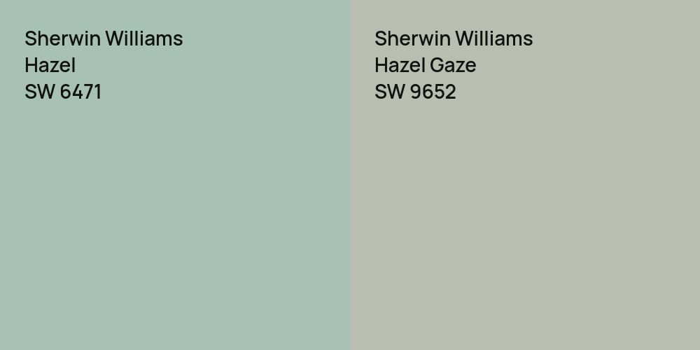 Sherwin Williams Hazel vs. Sherwin Williams Hazel Gaze