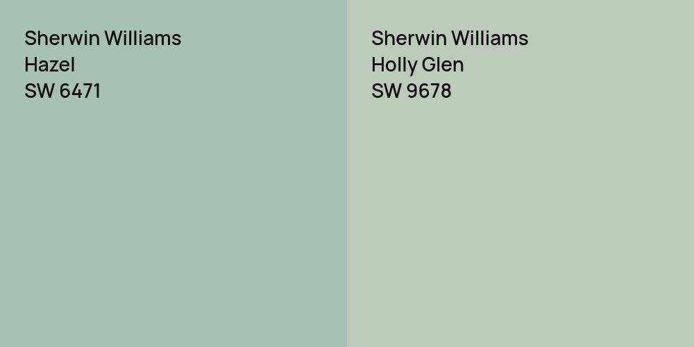 Sherwin Williams Hazel vs. Sherwin Williams Holly Glen