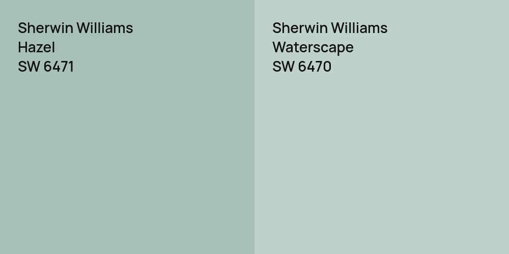 Sherwin Williams Hazel vs. Sherwin Williams Waterscape