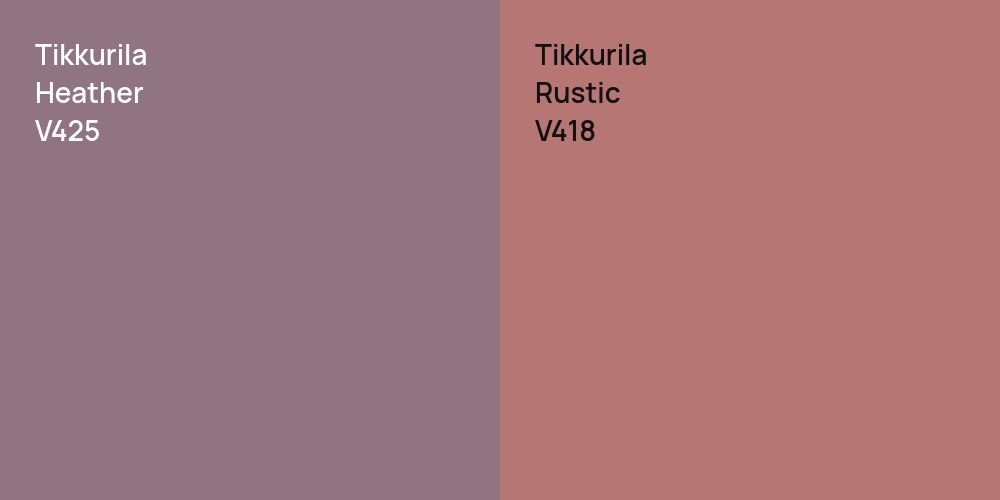 Tikkurila Heather vs. Tikkurila Rustic