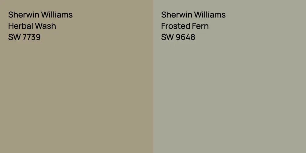 Sherwin Williams Herbal Wash vs. Sherwin Williams Frosted Fern