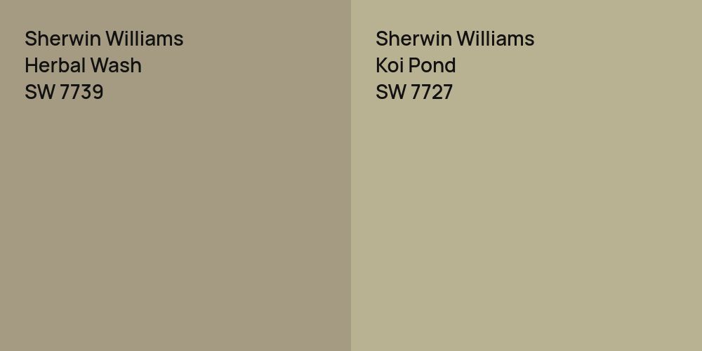 Sherwin Williams Herbal Wash vs. Sherwin Williams Koi Pond