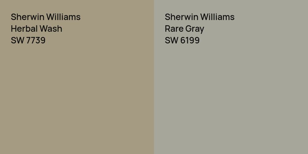 Sherwin Williams Herbal Wash vs. Sherwin Williams Rare Gray