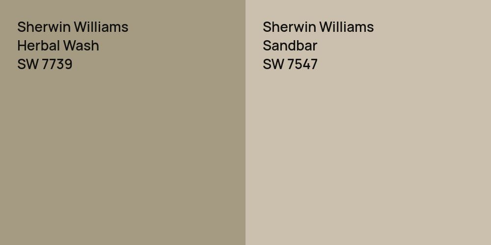 Sherwin Williams Herbal Wash vs. Sherwin Williams Sandbar