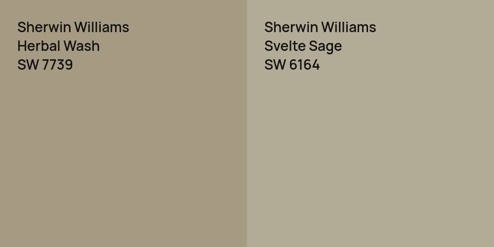 Sherwin Williams Herbal Wash vs. Sherwin Williams Svelte Sage