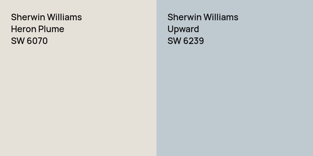 Sherwin Williams Heron Plume vs. Sherwin Williams Upward