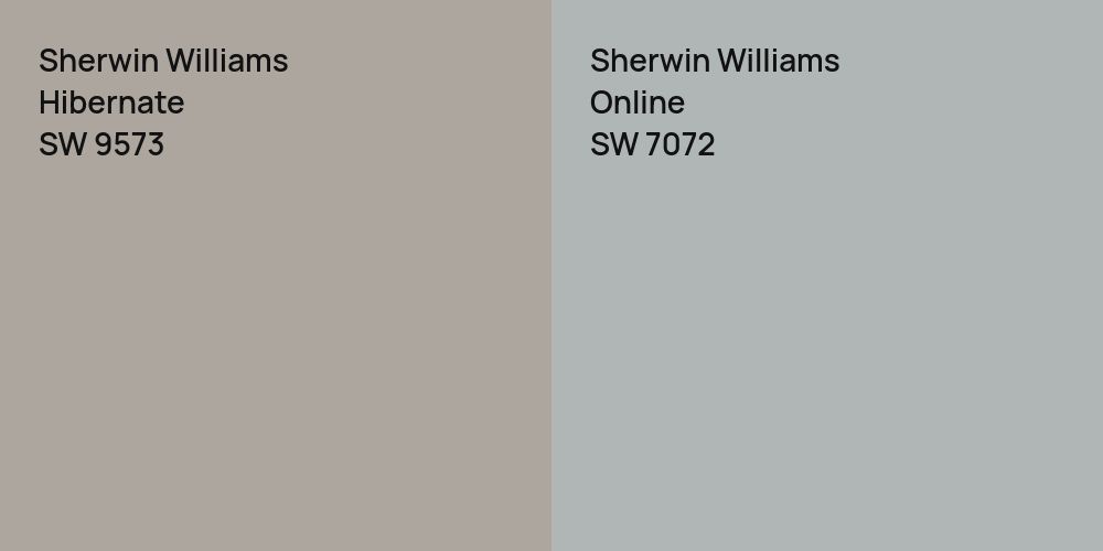 Sherwin Williams Hibernate vs. Sherwin Williams Online