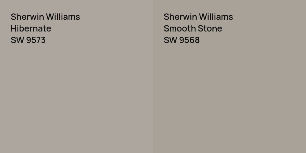 Sherwin Williams Hibernate vs. Sherwin Williams Smooth Stone