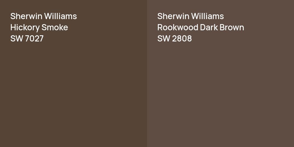 Sherwin Williams Hickory Smoke vs. Sherwin Williams Rookwood Dark Brown