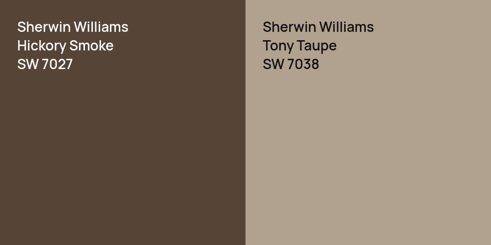 Sherwin Williams Hickory Smoke vs. Sherwin Williams Tony Taupe