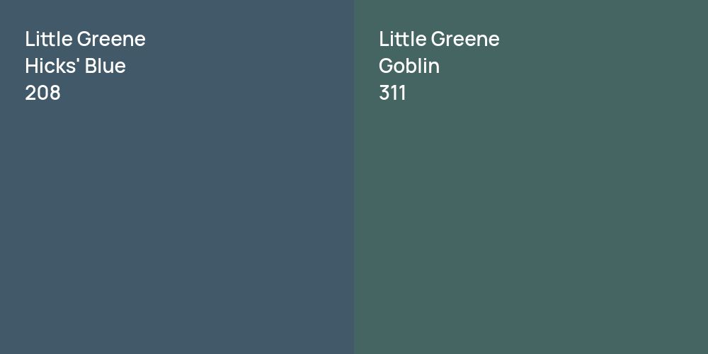 Little Greene Hicks' Blue vs. Little Greene Goblin