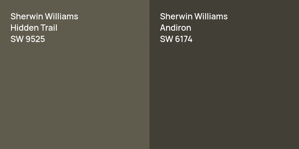 Sherwin Williams Hidden Trail vs. Sherwin Williams Andiron