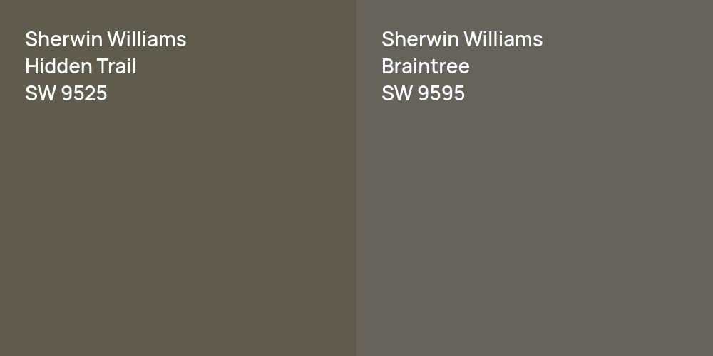 Sherwin Williams Hidden Trail vs. Sherwin Williams Braintree