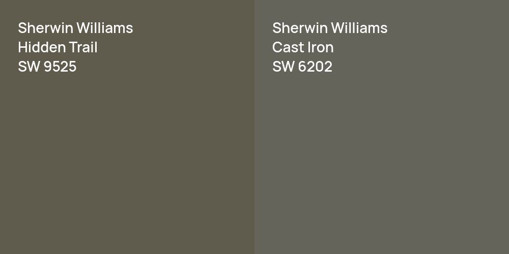 Sherwin Williams Hidden Trail vs. Sherwin Williams Cast Iron