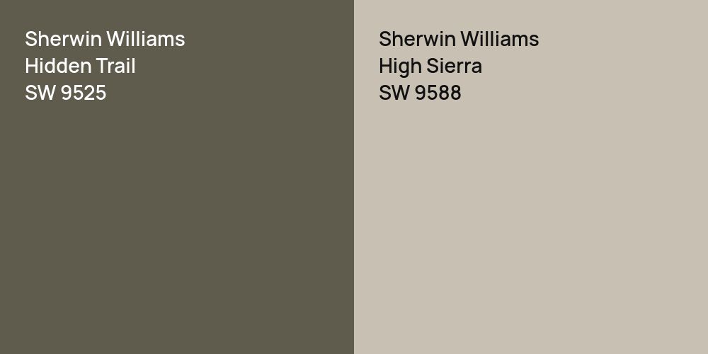 Sherwin Williams Hidden Trail vs. Sherwin Williams High Sierra