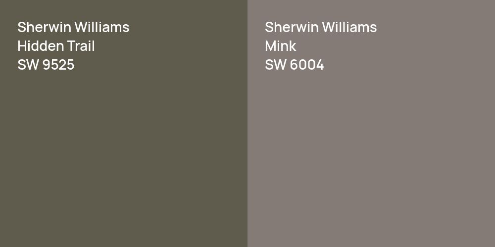 Sherwin Williams Hidden Trail vs. Sherwin Williams Mink