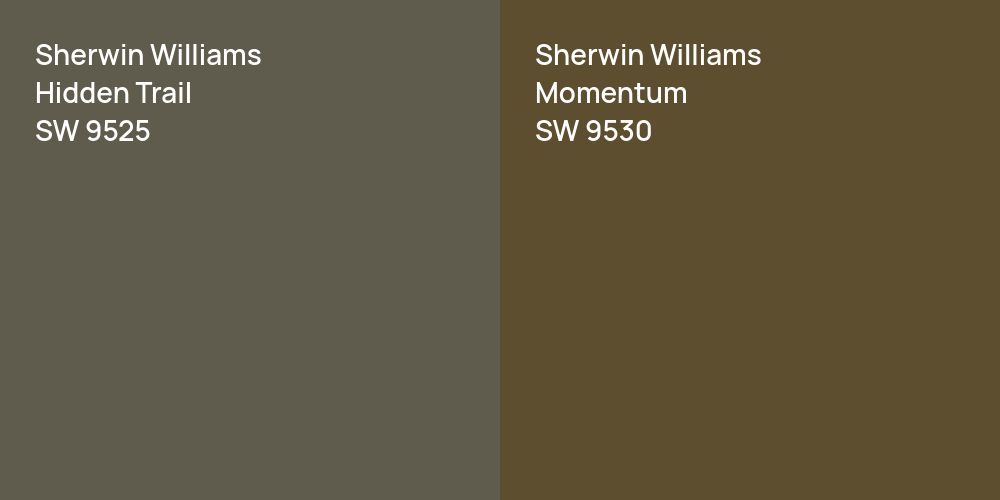 Sherwin Williams Hidden Trail vs. Sherwin Williams Momentum