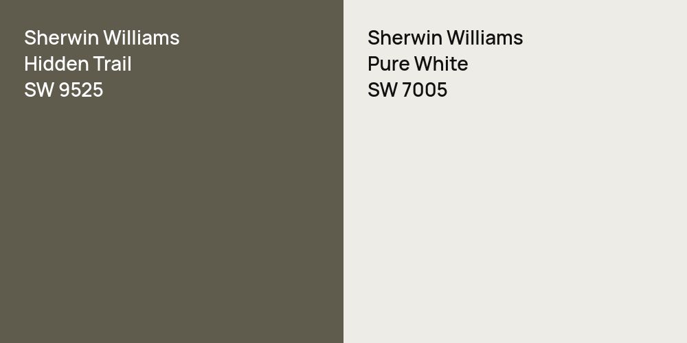 Sherwin Williams Hidden Trail vs. Sherwin Williams Pure White