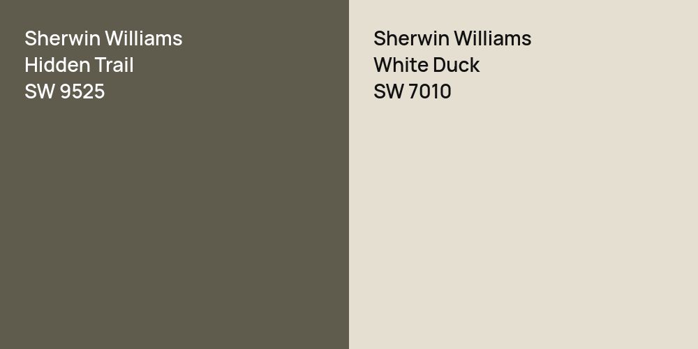 Sherwin Williams Hidden Trail vs. Sherwin Williams White Duck