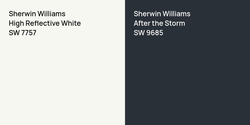 Sherwin Williams High Reflective White vs. Sherwin Williams After the Storm