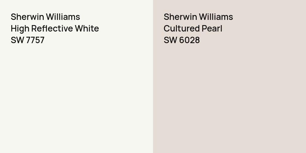 Sherwin Williams High Reflective White vs. Sherwin Williams Cultured Pearl