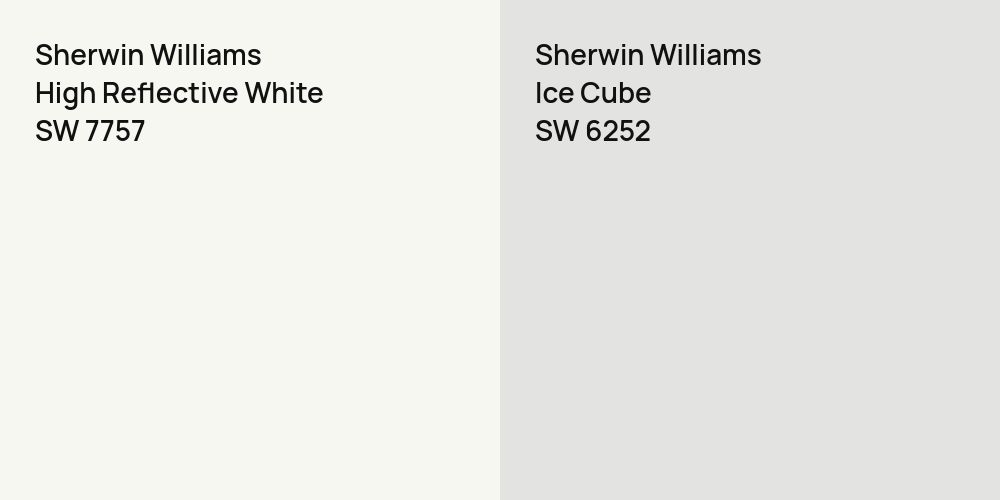 Sherwin Williams High Reflective White vs. Sherwin Williams Ice Cube