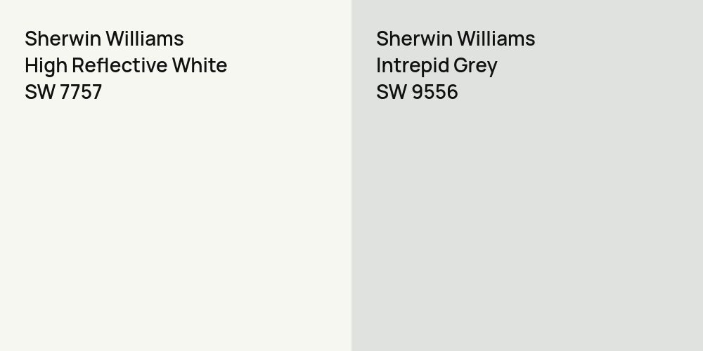 Sherwin Williams High Reflective White vs. Sherwin Williams Intrepid Grey