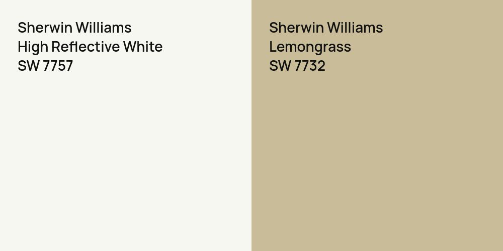 Sherwin Williams High Reflective White vs. Sherwin Williams Lemongrass